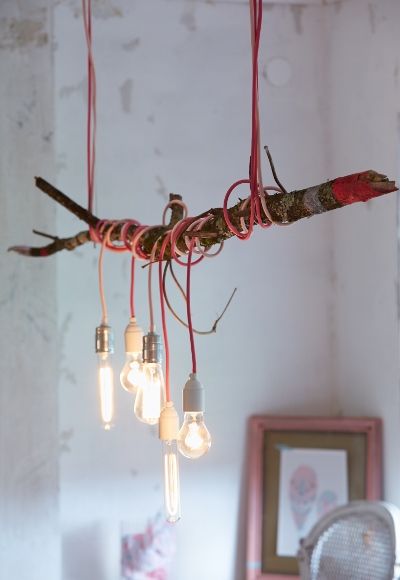 Artisserie: diy: make a lamp with a branch * diy: esstischlampe ...