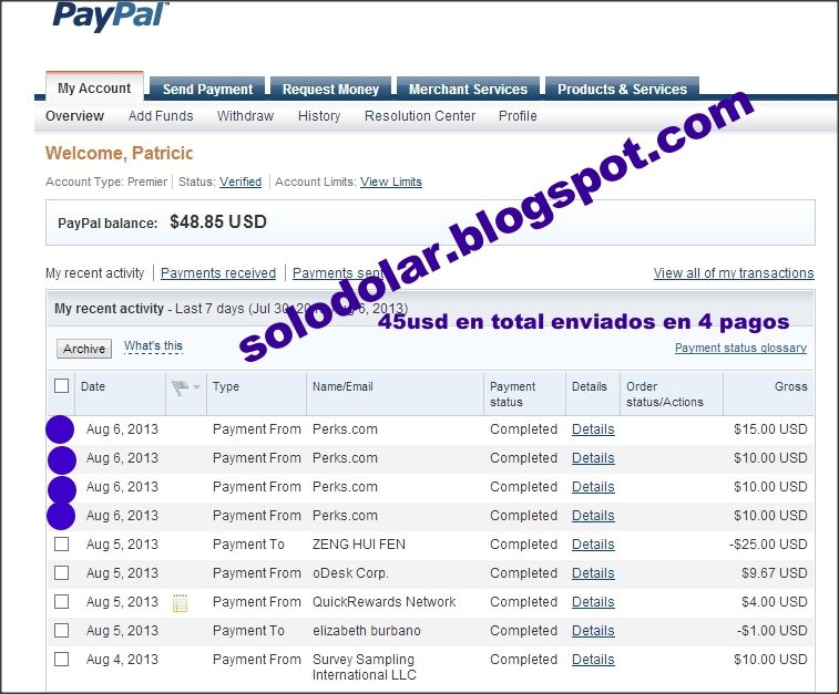 Comprobante de pago Globaltestmarket