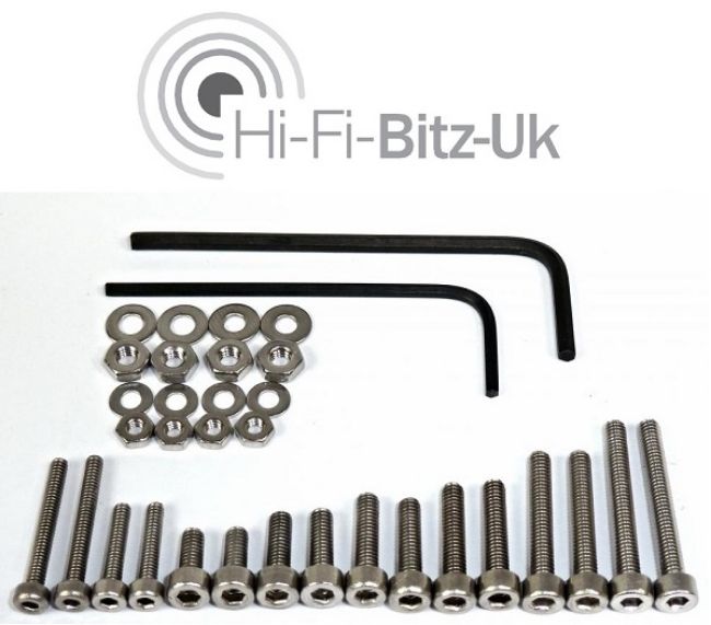 Universal Cartridge Mounting Set, Screws/Bolts/Nuts Kit Any Tonearm or