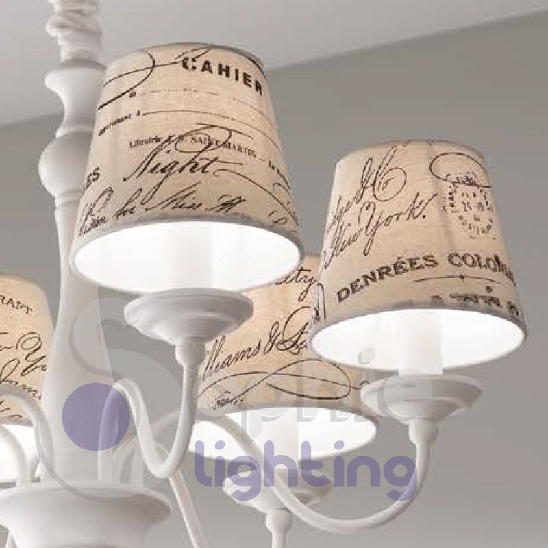 Lampadario 6 luci fiammingo shabby chic country provenzale ... Plafoniere provenzali prezzi