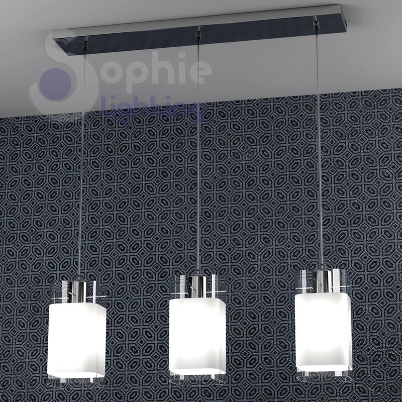 Lampada lampadario sospensione 3 luci pendenti design moderno ... Lampadari moderni camera