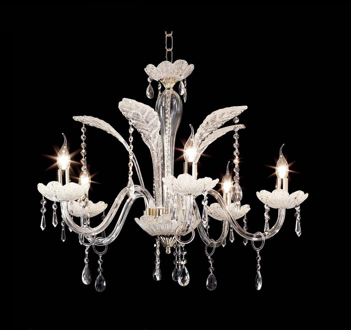 Lampadari classici per soggiorno: lampadari in ottone e vetro ... Lampadari moderni cristallo e acciaio