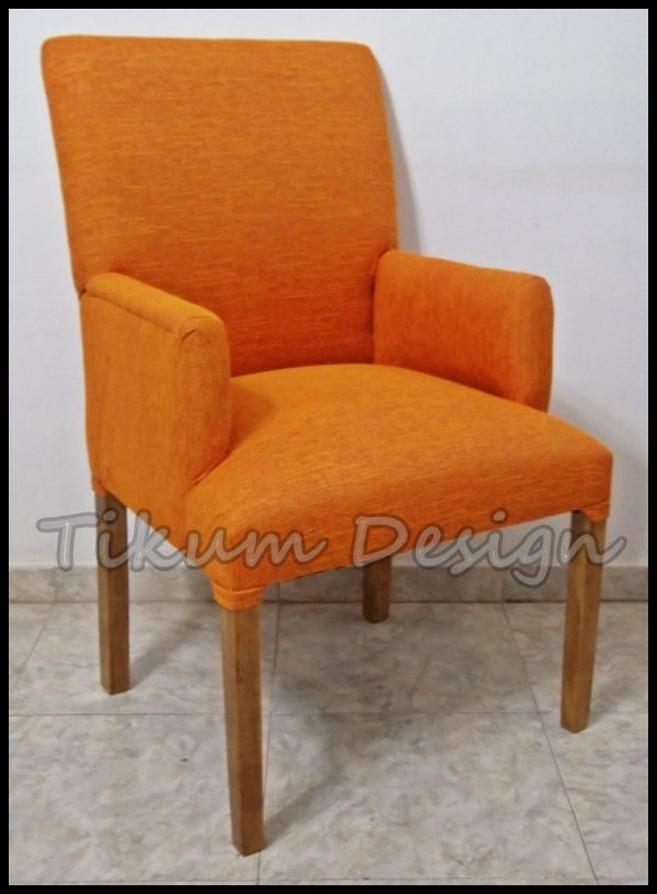 Silla con apoya brazos tapizada chenille/pana 2.720,00 en ... Sillas de juego de comedor con brazo