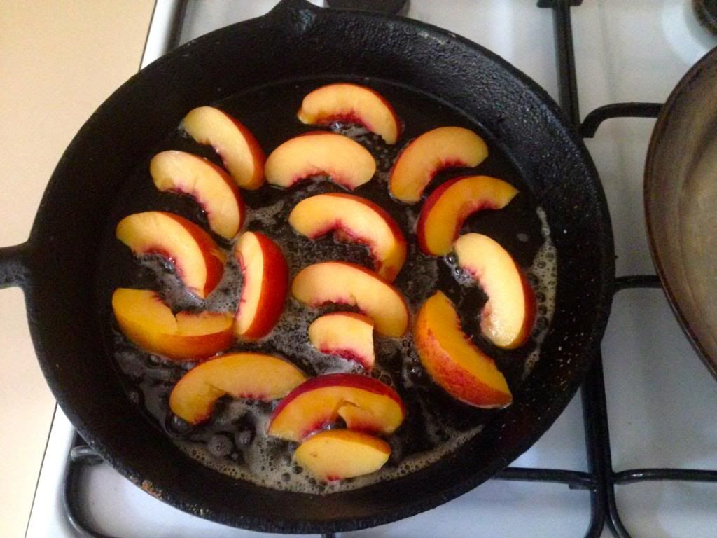Grilling nectarines