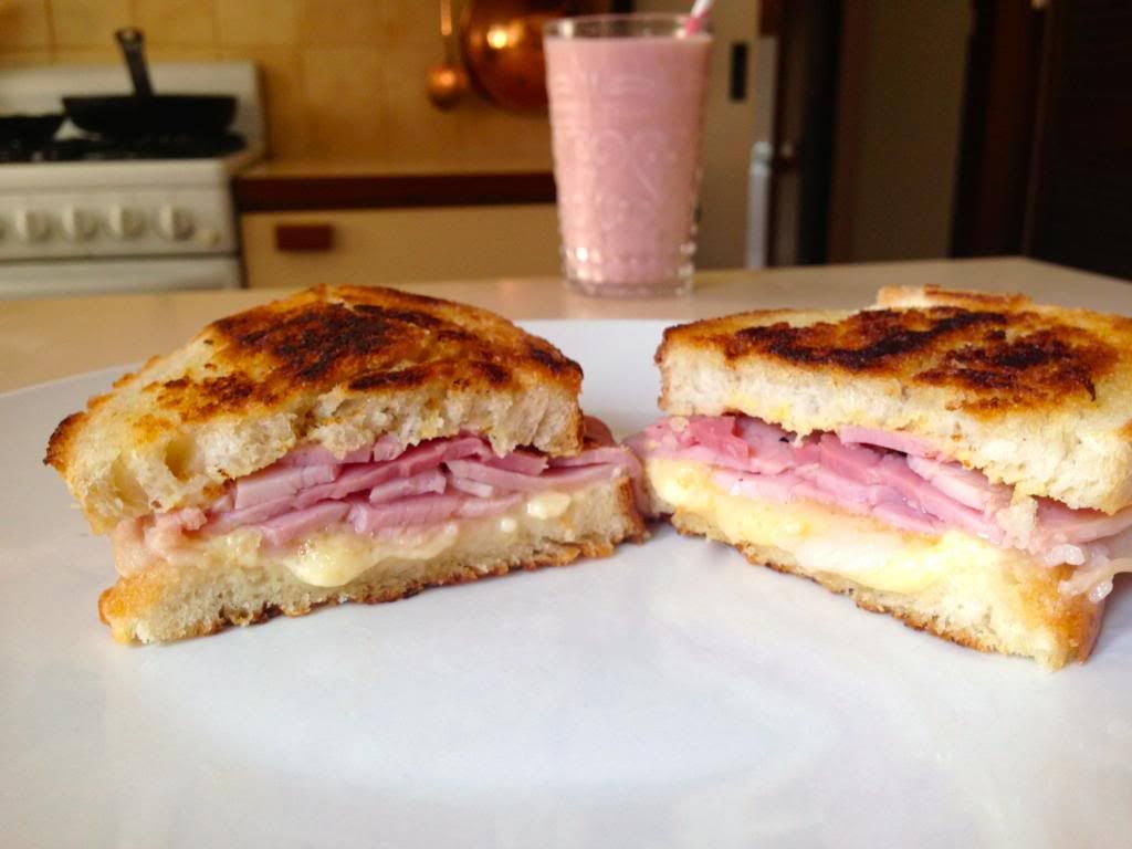 Ham and cheese toasted sandwich