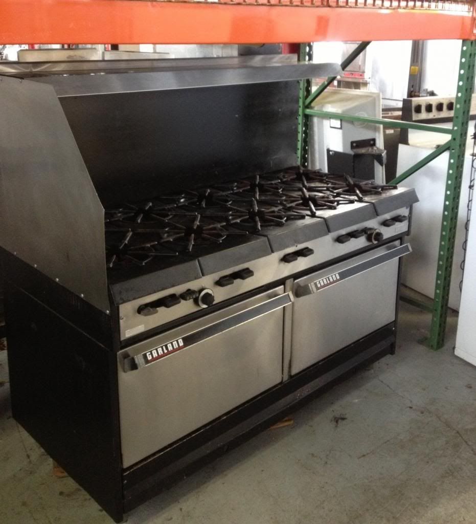 Garland 10 Burner Double Standard Oven Commercial Gas Range w/ Back