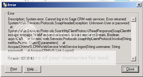 Sage CRM 300 ERP Integration Common Errors
