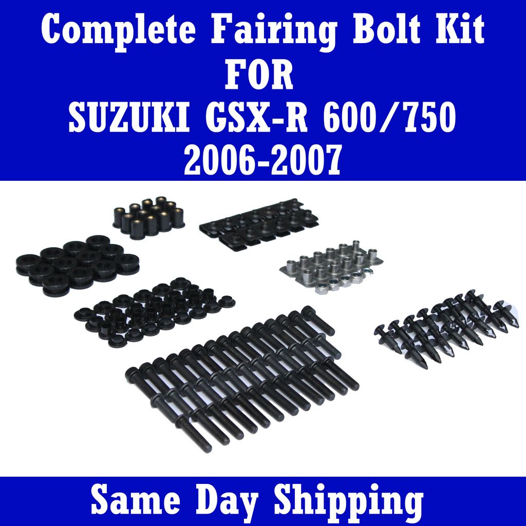 Complete Black Fairing Bolt Kit Body Screw for SUZUKI 2000 2002 GSXR 1000 Fd